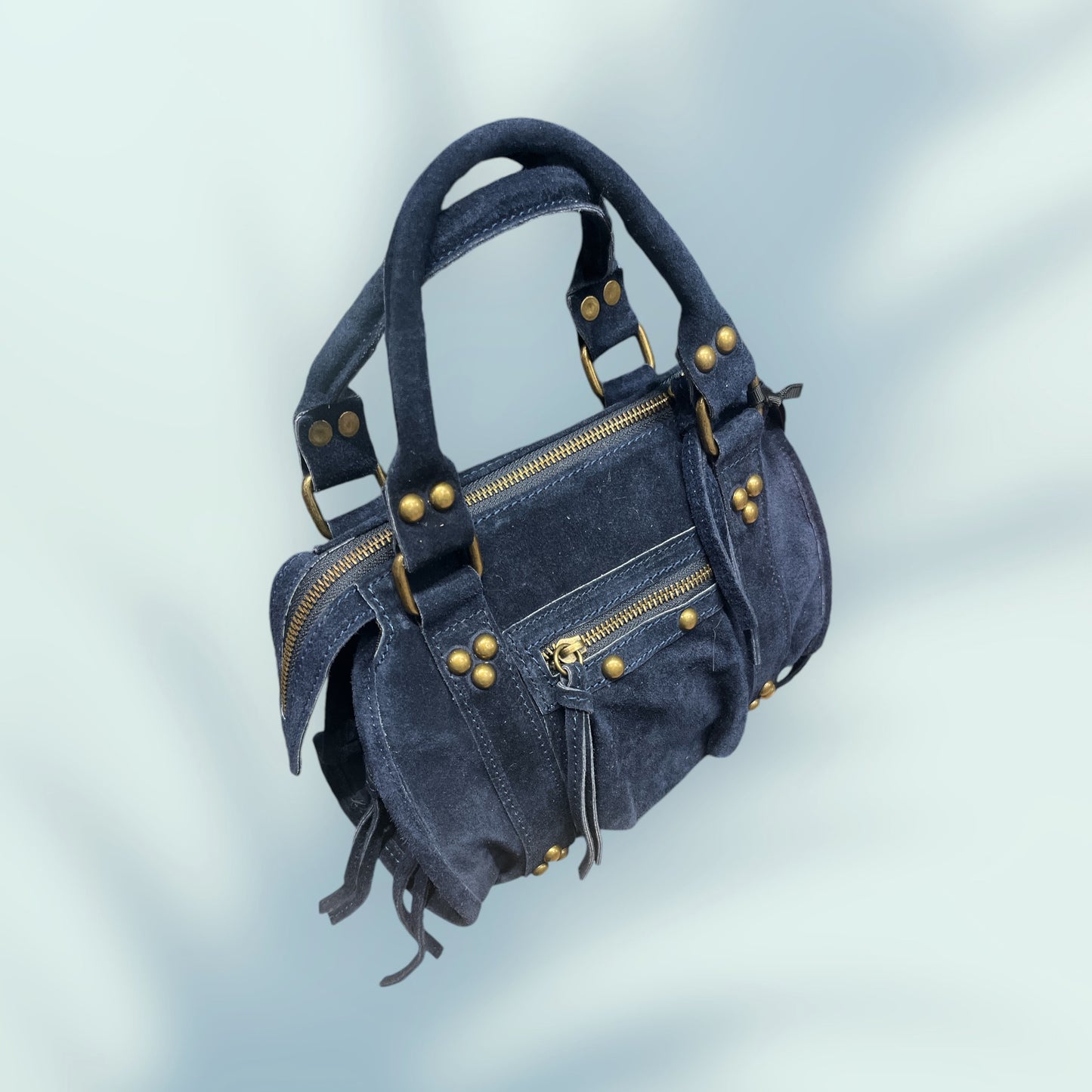 Borsa pelle scamosciata