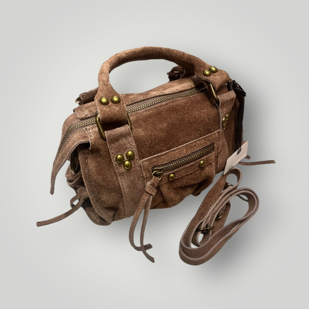 Borsa Scamosciata in pelle Marrone