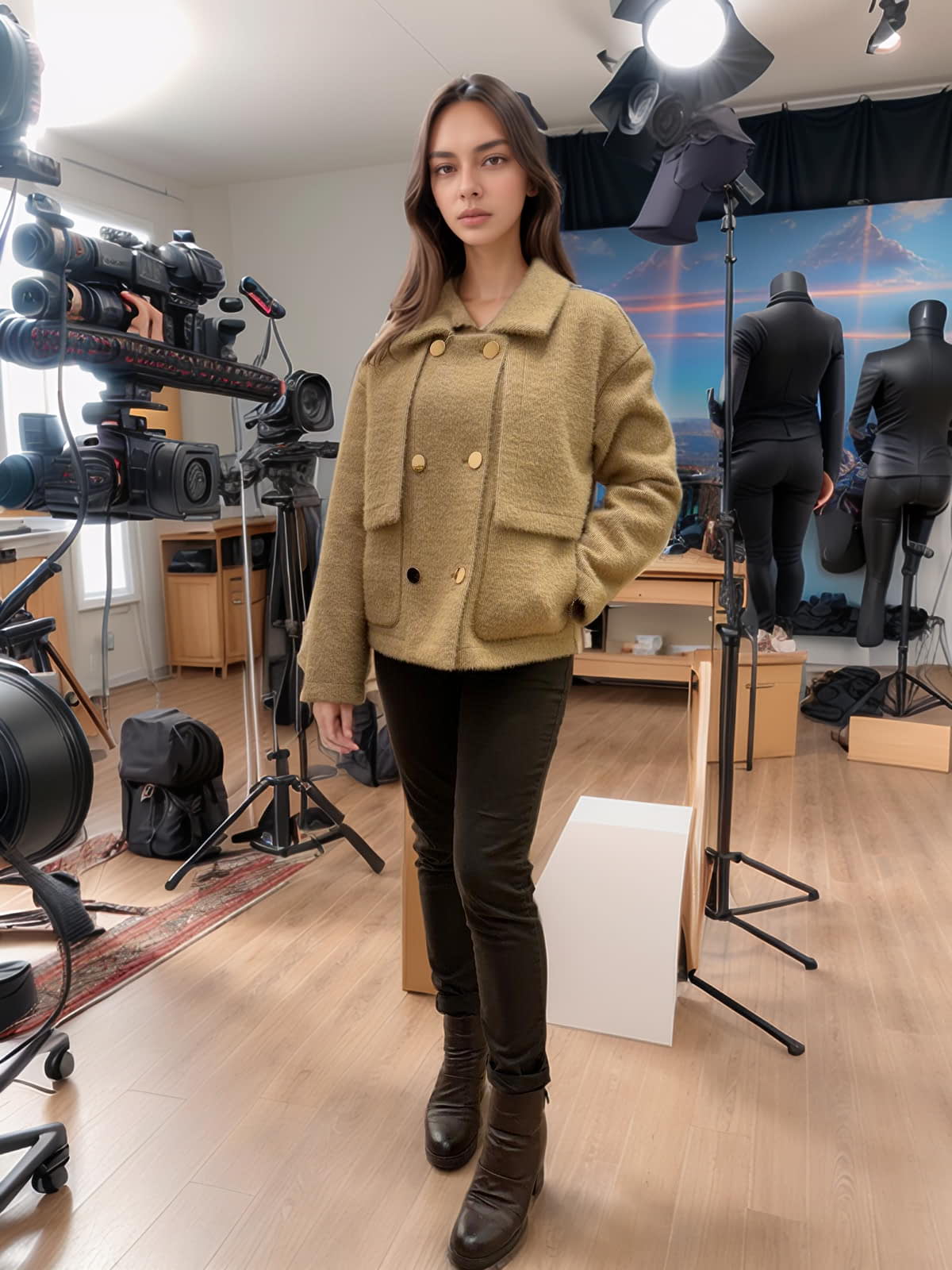 Cappotto Corto Morbido e Soffice